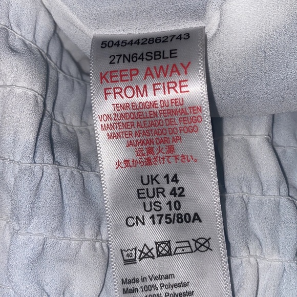 NWOT TOPSHOP Gingham Smocked Tiered Midi Skirt 10 - Picture 5 of 6